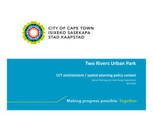 Two Rivers Urban Park CCT environment / spatial planning policy context