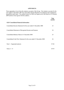 APPENDICES These appendices do not form the statutory accounts of the... year ended 31 December 2007 have been filed with the...