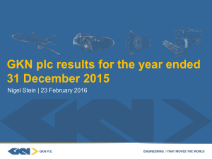 GKN plc results for the year ended 31 December 2015