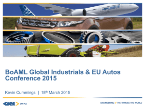 BoAML Global Industrials &amp; EU Autos Conference 2015 March 2015