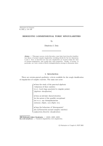 RESOLVING 3-DIMENSIONAL TORIC SINGULARITIES by Dimitrios I. Dais