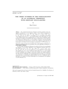 THE CHERN NUMBERS OF THE NORMALIZATION OF AN ALGEBRAIC THREEFOLD by