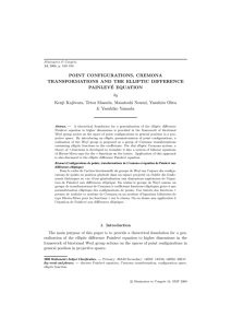 POINT CONFIGURATIONS, CREMONA TRANSFORMATIONS AND THE ELLIPTIC DIFFERENCE PAINLEV´ E EQUATION