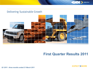 First Quarter Results 2011