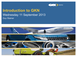 Introduction to GKN Wednesday 11 September 2013 Guy Stainer