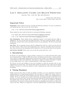 Lab 5: Simulating Caches and Branch Prediction