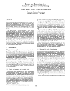 Design and Evaluation of a Compiler