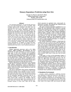 Memory  Dependence  Prediction  using  Store ...