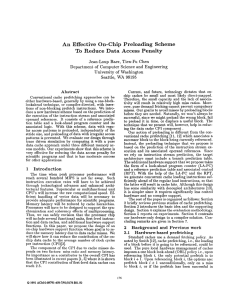 An Effective On-Chip Preloading