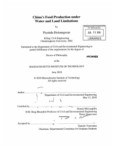 China's Food Production under Water and Land Limitations Piyatida  Hoisungwan