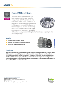 Forged PM Bevel Gears