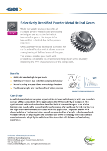 Selectively Densified Powder Metal Helical Gears