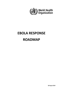 EBOLA RESPONSE ROADMAP  28 August 2014