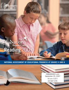 Reading NatioNal aSSESSMENt oF EDUCatioNal pRoGRESS at GRaDES 4 aND 8