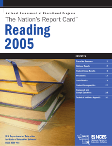 Reading 2005 The Nation’s Report Card