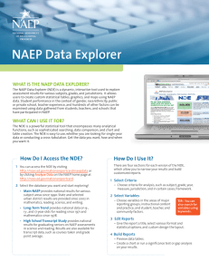 NAEP Data Explorer WHAT IS THE NAEP DATA ExPLorEr?