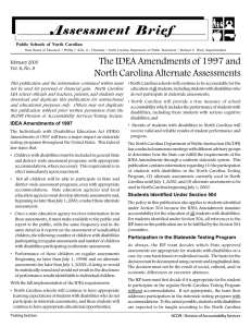 Assessment  Brief Public Schools of North Carolina