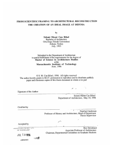 FROM SCIENTIFIC FRAMING  TO ARCHITECTURAL  RECONSTRUCTION