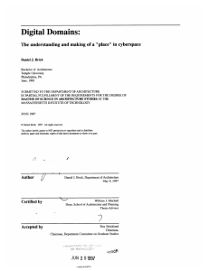 Digital  Domains: Daniel  J. Brick MASTER  OF SCIENCE