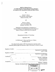 REITs &amp; Market Power: