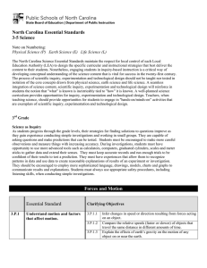 North Carolina Essential Standards 3-5 Science  Note on Numbering: