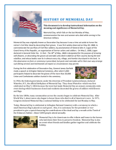 HISTORY OF MEMORIAL DAY 