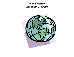 World History Curriculum Document