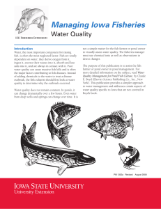 Managing Iowa Fisheries Water Quality Introduction