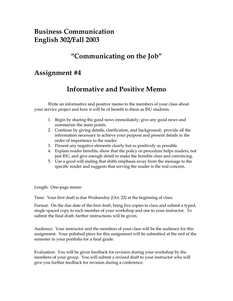 Business Communication English 27/Fall 27 “Communicating on the