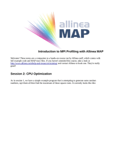 Introduction to MPI Profiling with Allinea MAP