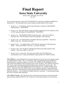 Final Report Iowa State University