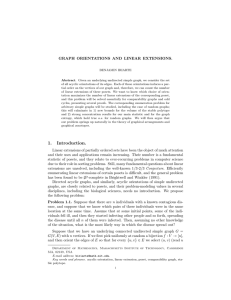 GRAPH ORIENTATIONS AND LINEAR EXTENSIONS.