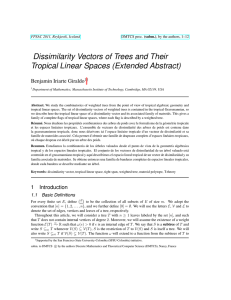 Dissimilarity Vectors of Trees and Their Tropical Linear Spaces (Extended Abstract)