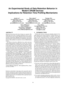 An Experimental Study of Data Retention Behavior in Modern DRAM Devices: