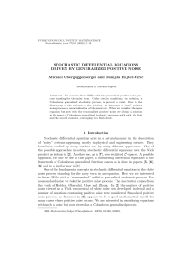 STOCHASTIC DIFFERENTIAL EQUATIONS DRIVEN BY GENERALIZED POSITIVE NOISE
