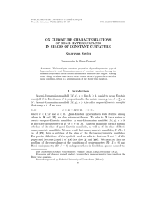 PUBLICATIONS DE L’INSTITUT MATH´ EMATIQUE Nouvelle s´erie, tome 79(93) (2006), 95–107 DOI: 10.2298/PIM0693095S