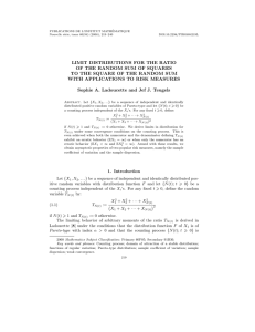 PUBLICATIONS DE L’INSTITUT MATH´ EMATIQUE Nouvelle s´erie, tome 80(94) (2006), 219–240 DOI:10.2298/PIM0694219L