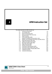 4 ARM Instruction Set