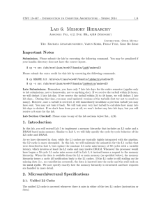 Lab 6: Memory Hierarchy