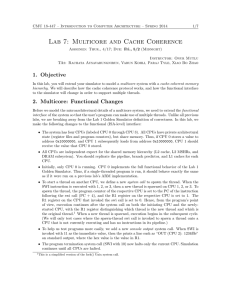 Lab 7: Multicore and Cache Coherence