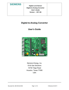 Digital-to-Analog Convertor User’s Guide Siemens Energy, Inc.