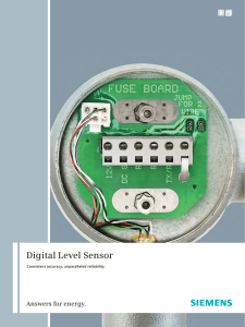 Digital Level Sensor Answers for energy. Consistent accuracy, unparalleled reliability