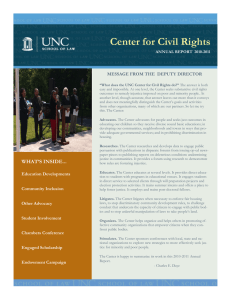 YOUR ORGANIZATION’S NAME Center for Civil Rights ANNUAL REPORT 2010-2011