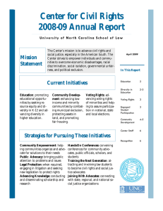 Center for Civil Rights 2008-09 Annual Report