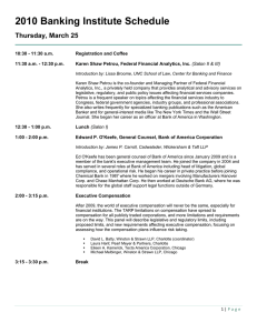2010 Banking Institute Schedule Thursday, March 25