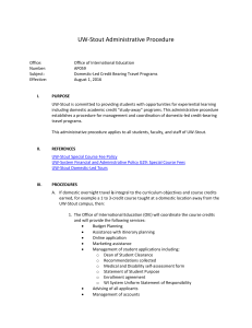 UW-Stout Administrative Procedure