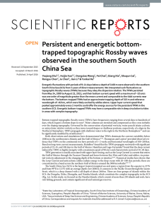 Persistent and energetic bottom- trapped topographic Rossby waves China Sea