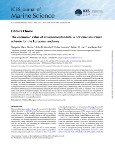 Editor’s Choice The economic value of environmental data: a notional insurance