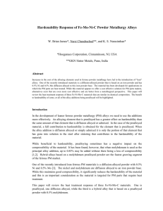 Hardenability Response of Fe-Mo-Ni-C Powder Metallurgy Alloys