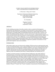 FATIGUE CRACK GROWTH OF SINTERED STEELS WITH A HETEROGENEOUS MICROSTRUCTURE